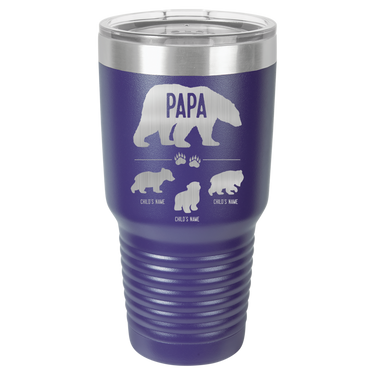 Papa Bear w/ 3 Cubs 30oz Ringneck Tumbler